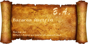 Bazarea Asztrid névjegykártya